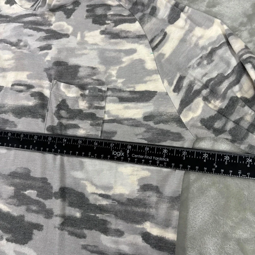 Huk Mens Grey Camo Long Sleeve Hoodie Fishing Shirt H1200460 Medium